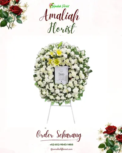 Krans Bunga Duka Cita di Jerambah Gantung