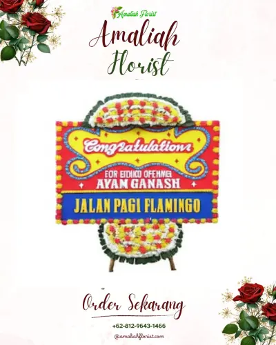 Bunga Papan Congratulation di Jerambah Gantung